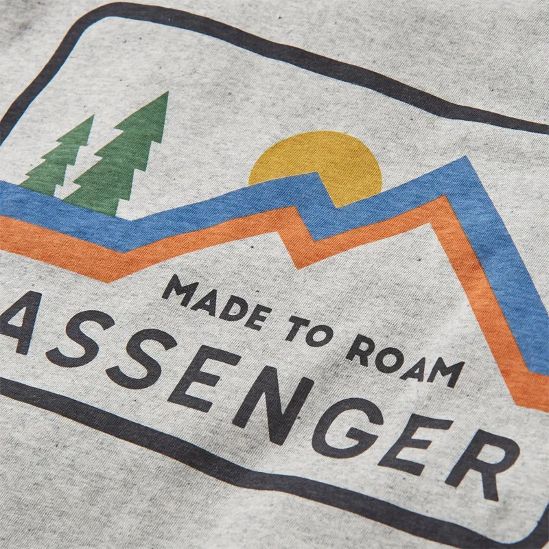 Passenger Made To Roam Recycled Cotton T-Shirt in Grey Marl-6
