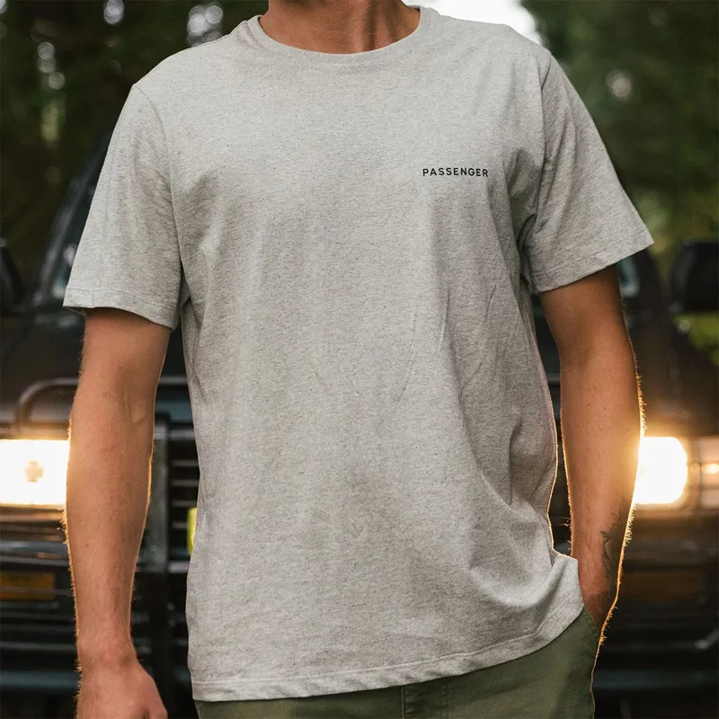 Passenger Made To Roam Recycled Cotton T-Shirt in Grey Marl-7