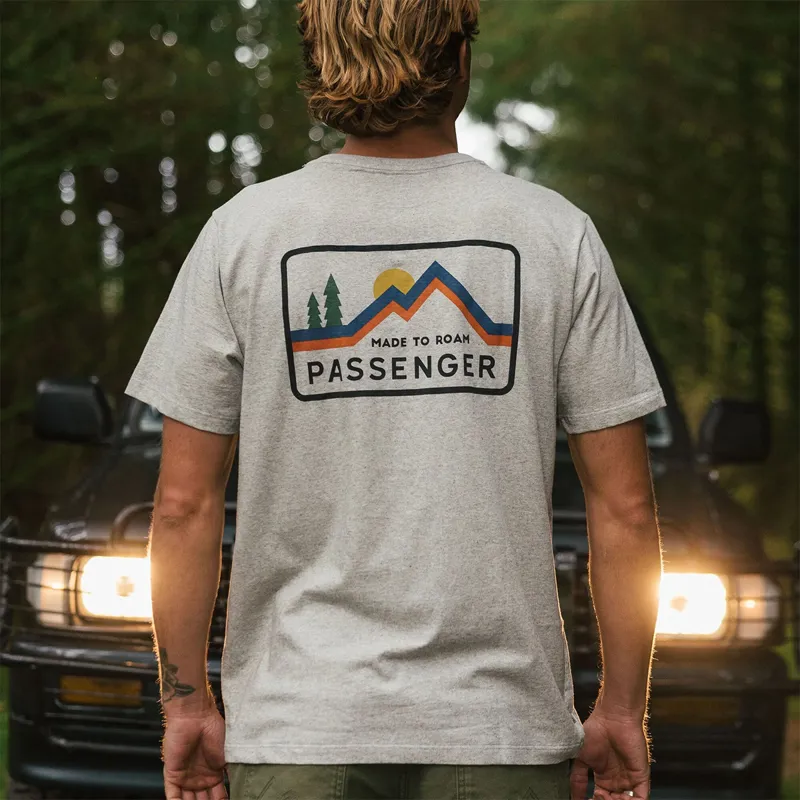 Passenger Made To Roam Recycled Cotton T-Shirt in Grey Marl-8