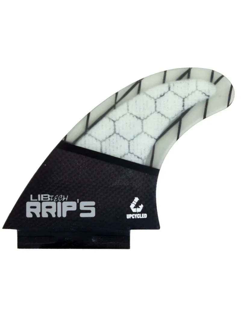LibTech RRIPs Medium Surfboard Tri Fin Set in White-1