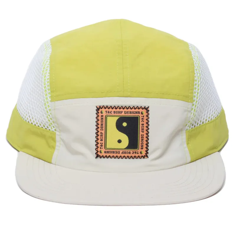 T and C Runner Distress Cap in Off White
