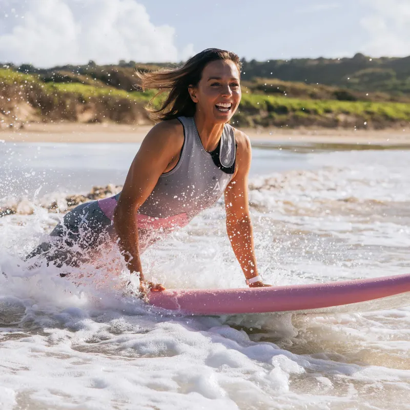 Softech Sally Fitzgibbons Signature Model Soft Surfboard in Pink-1