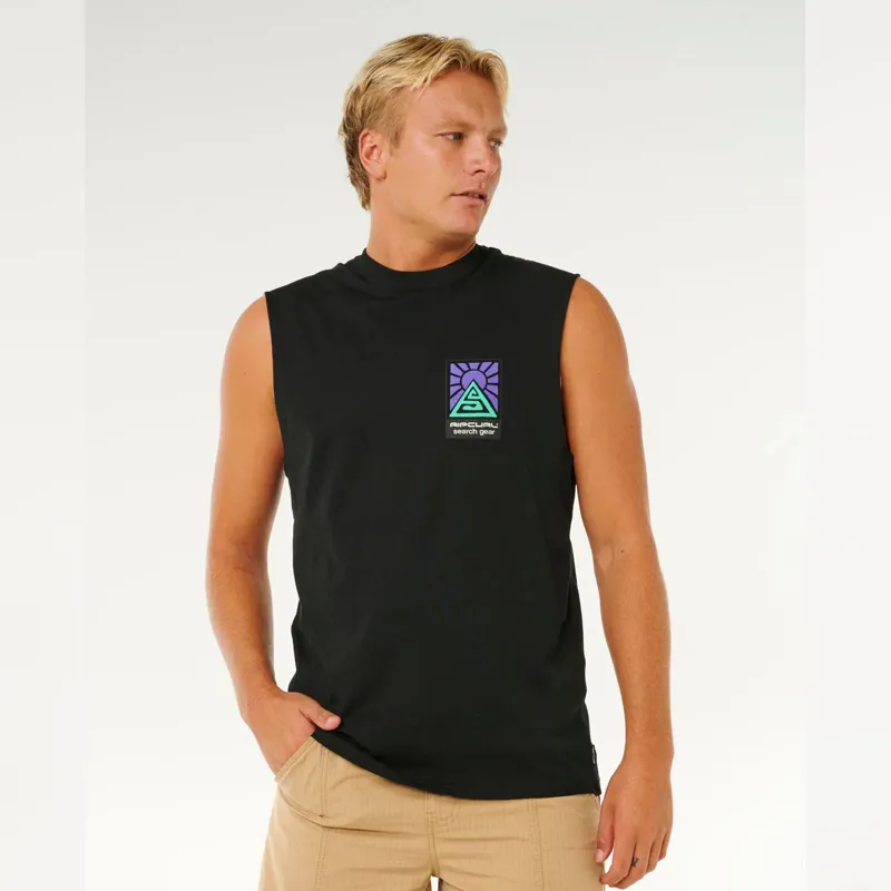 Rip Curl Search Dawn Muscle Tee in Black-1