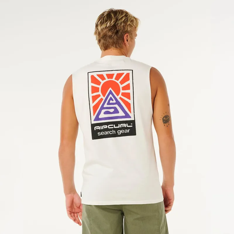 Rip Curl Search Dawn Muscle Tee in Bone