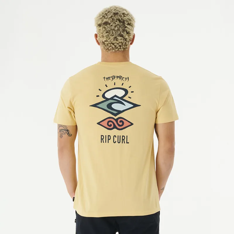 Rip Curl Search Icon Tee in Washed Yellow-2