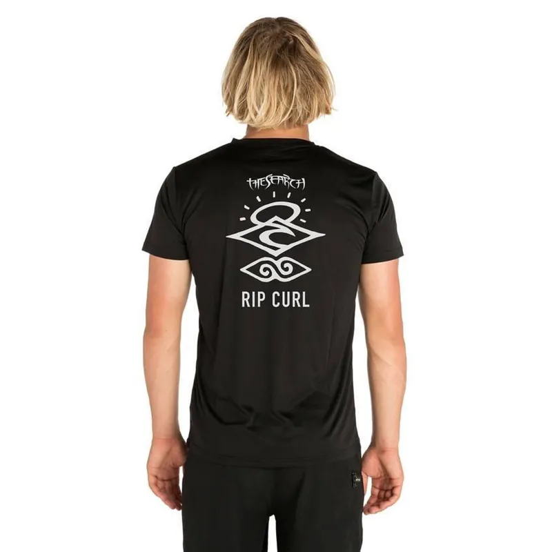 Rip Curl The Search Short Sleeve UV Tee in Black-1
