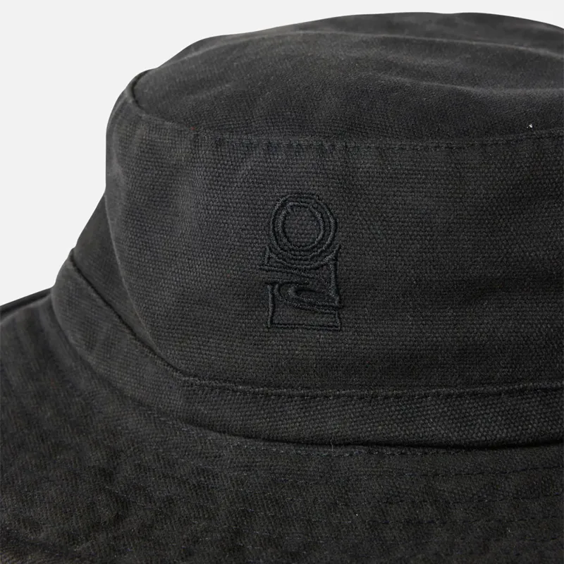Rip Curl Search Canvas Wide Brim Hat in Black-3