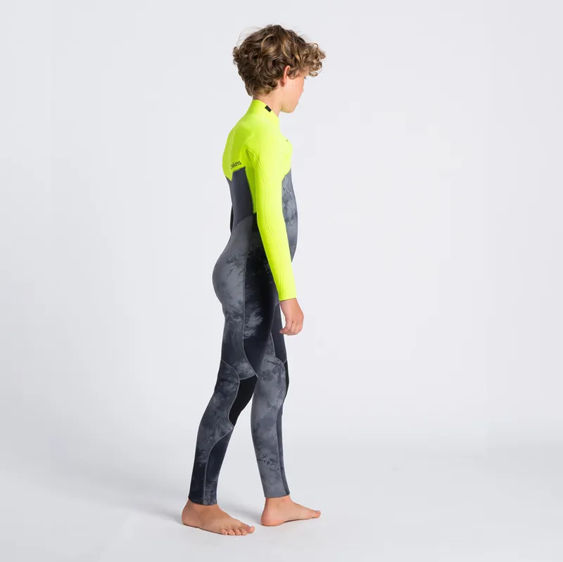 C-Skins / Junior / Session / 4-3mm / Chest Zip / Black Tiedye-Yellow-Graphite-2