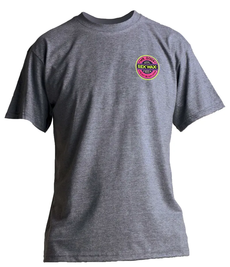 Sexwax Fluro Tee in Dark Heather-1