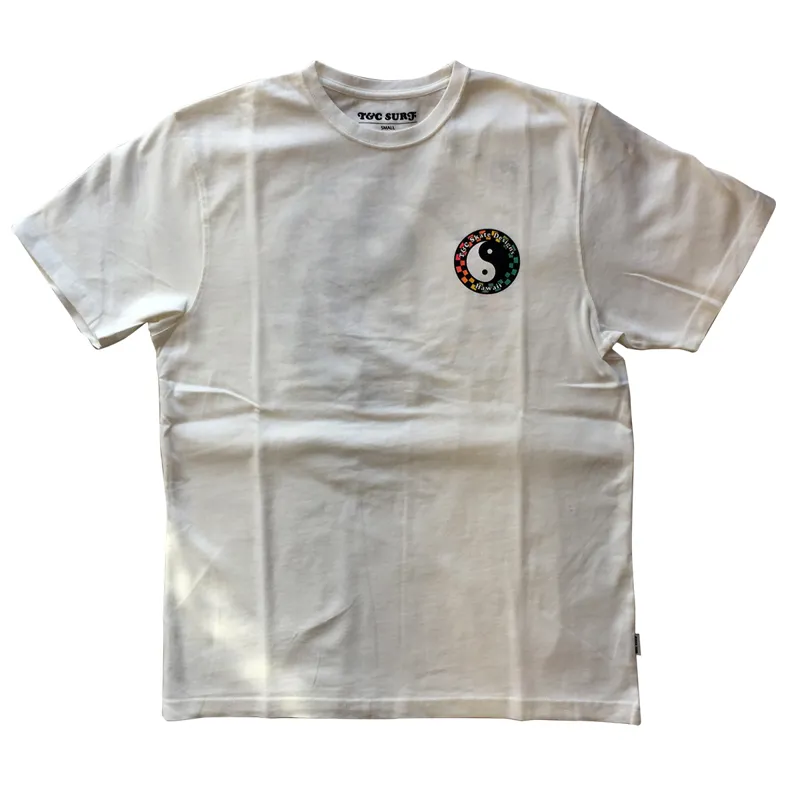 T and C Skate Logo Tee in White-1