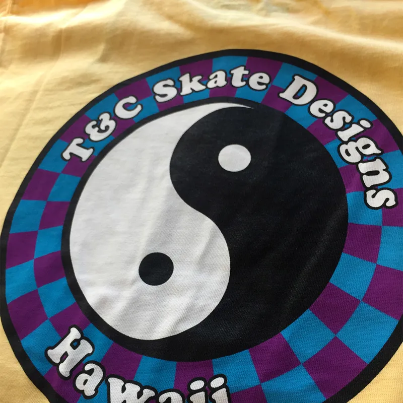 T and C / Skate Logo SS Tee / Yellow-2
