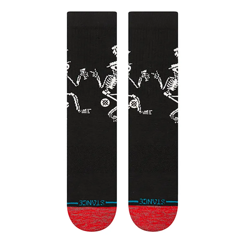 Stance Skelly Dancing Crew Sock in Black - SIZE Large-1