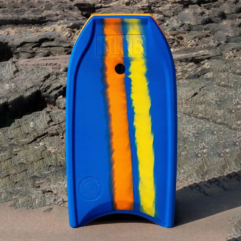 Vision Slab Recycled Bodyboard in Blue/Orange Stripes - 34in-3