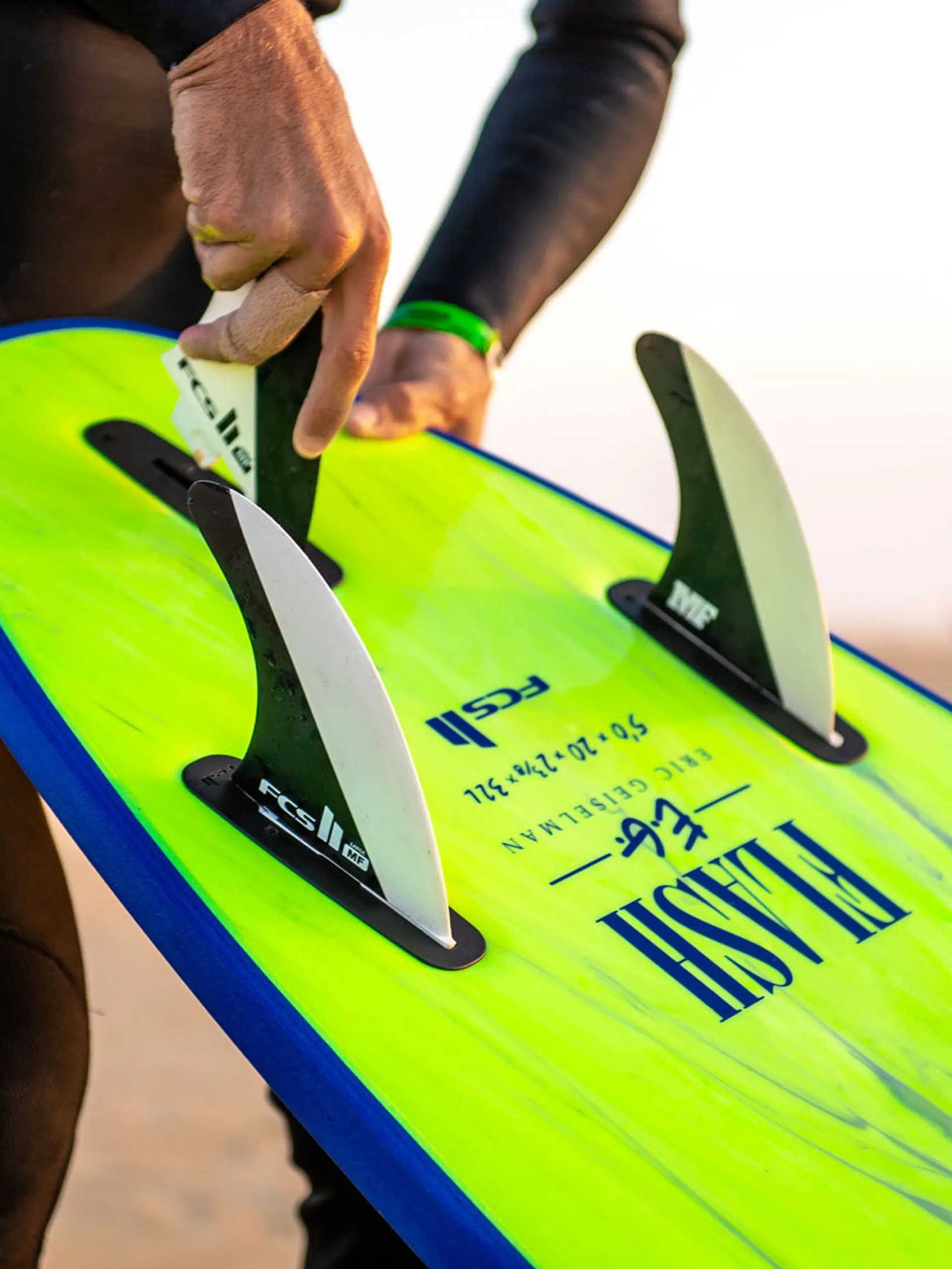 Softech Flash Eric Geiselman Soft Surfboard in Green Marble - FCS