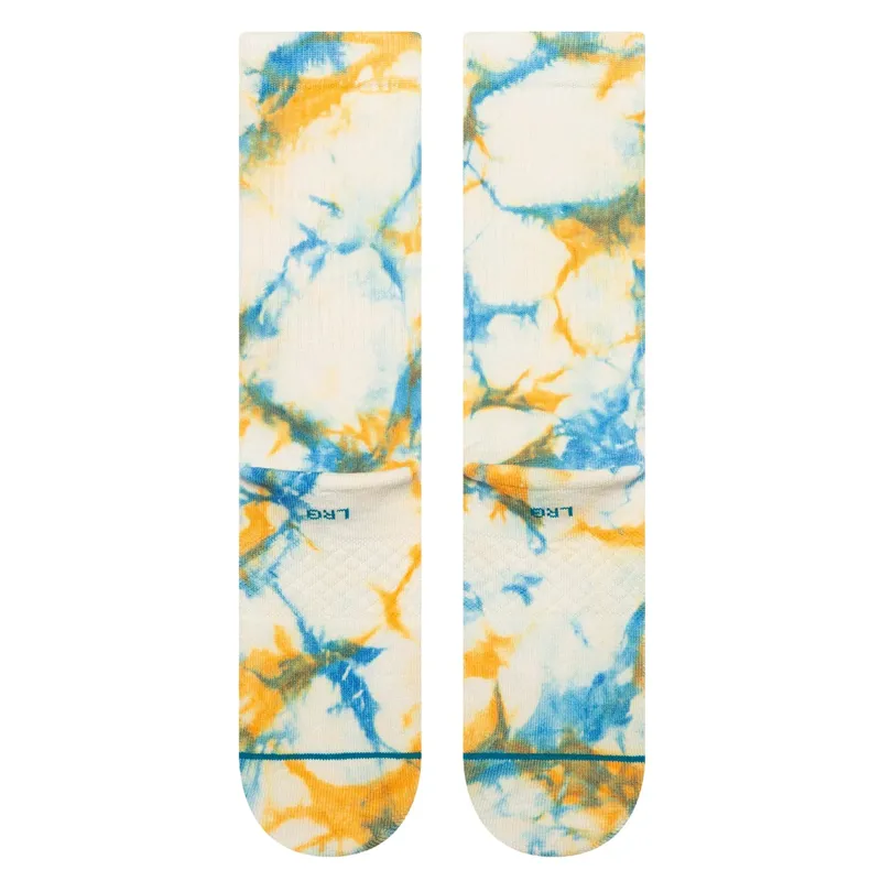 Stance Spotty Dye Crew Sock in Mango-2