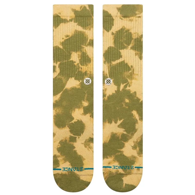 Stance Spotty Dye Crew Sock in Olive-1