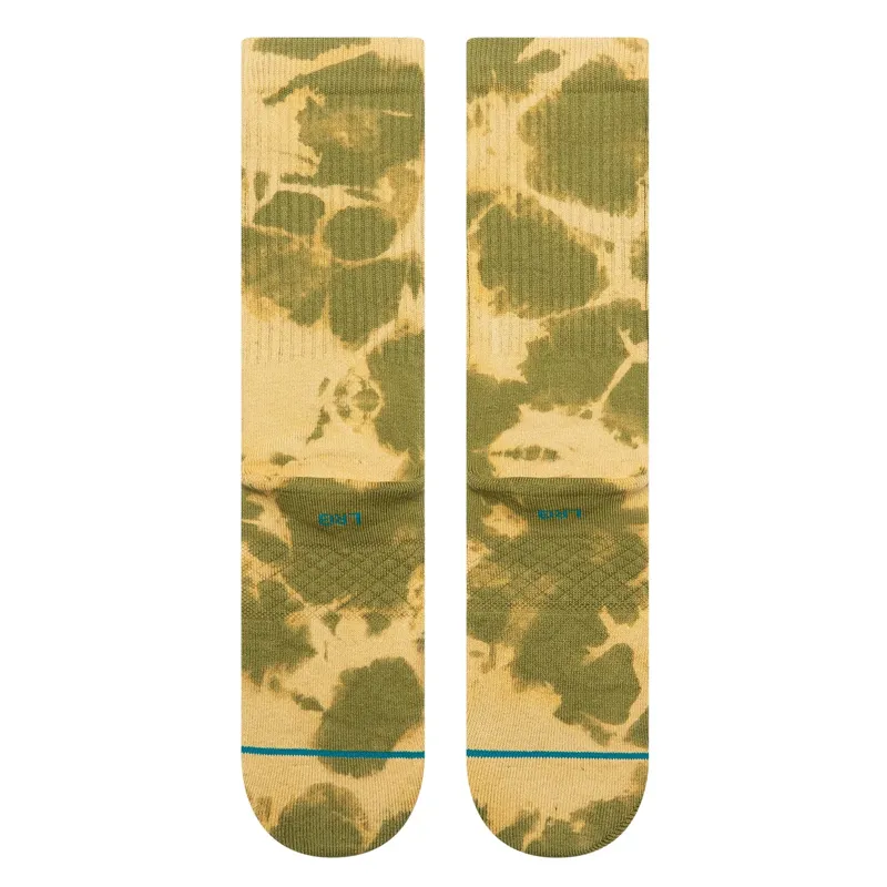 Stance Spotty Dye Crew Sock in Olive-2