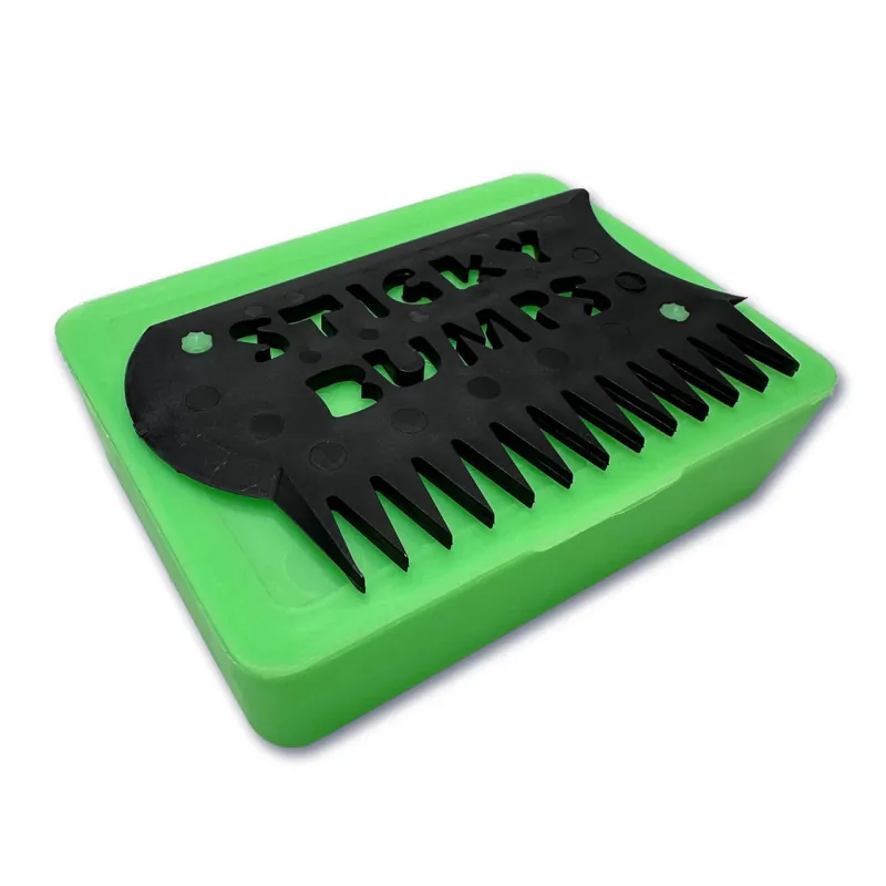 Sticky Bumps Wax Box and Comb in Green