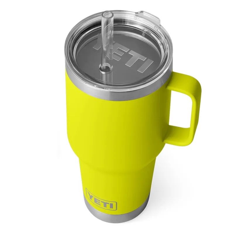 Yeti Rambler 35oz Straw Mug in Firefly Yellow