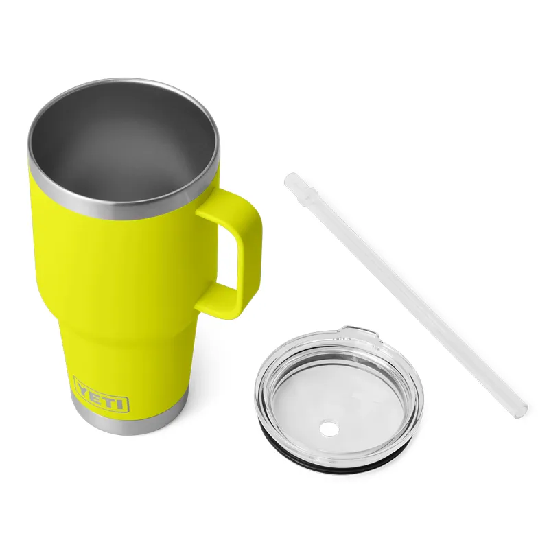 Yeti Rambler 35oz Straw Mug in Firefly Yellow-3
