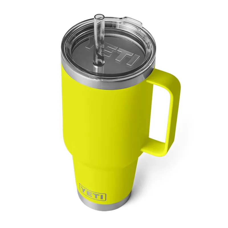 Yeti Rambler 42oz Straw Mug in Firefly Yellow