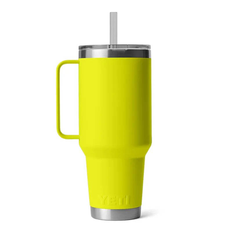 Yeti Rambler 42oz Straw Mug in Firefly Yellow-2