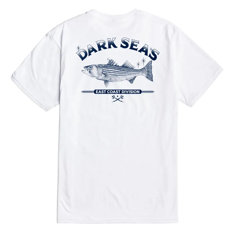 Dark Seas Striped Bass Tee in White