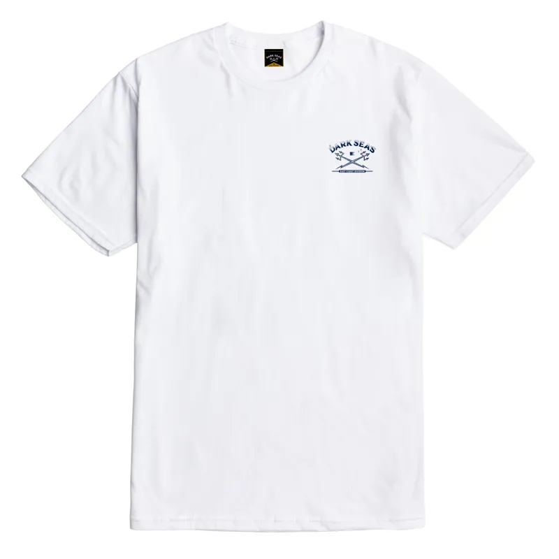 Dark Seas Striped Bass Tee in White-1