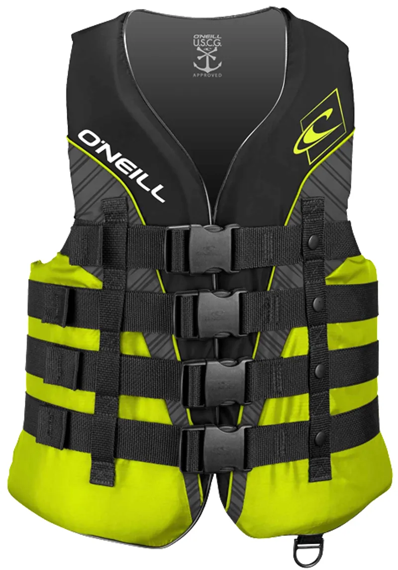O'Neill SuperLite 50N Adult Buoyancy Vest in Black-Lime-Smoke