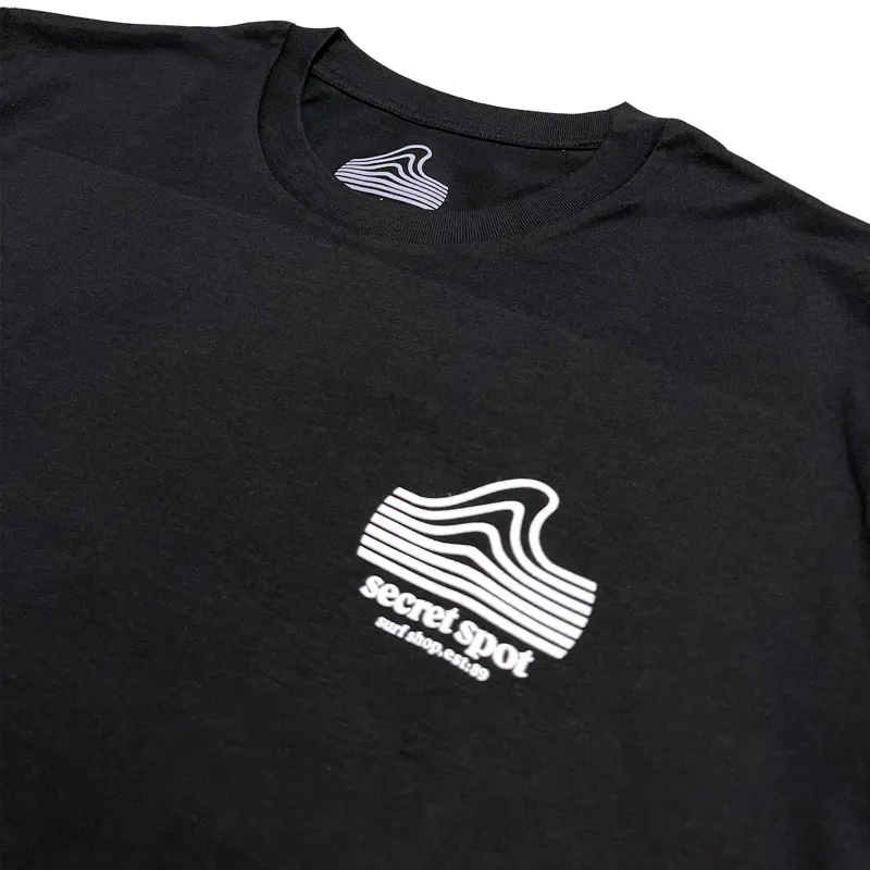 Secret Spot Logo T-Shirt in Black/White-3