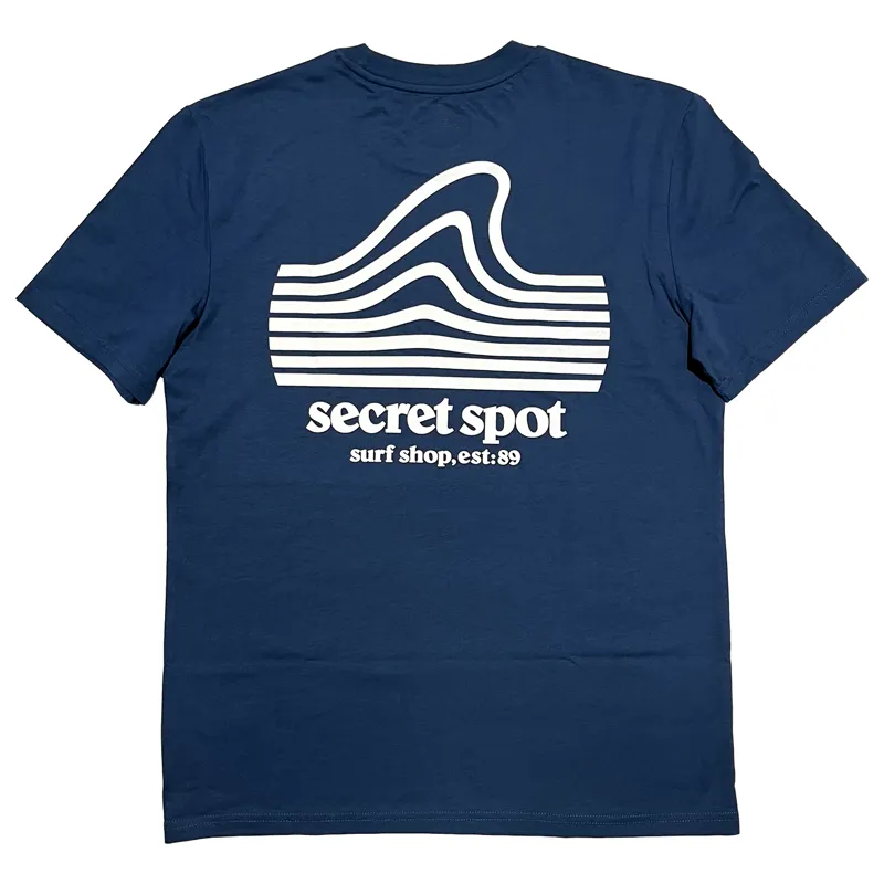 Secret Spot Logo T-Shirt in Deep Teal/White