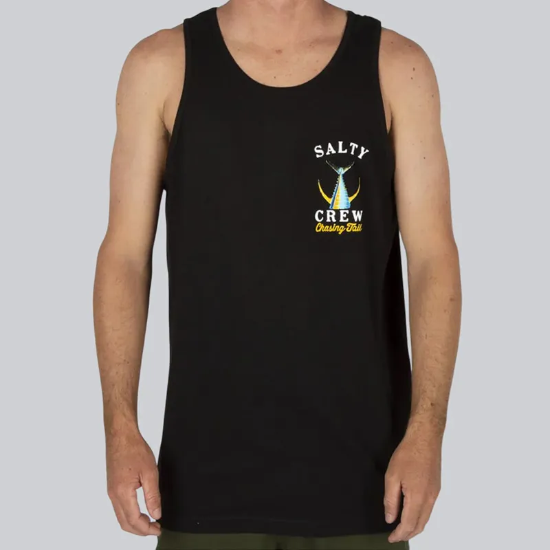 Salty Crew Tailed Tank Tee in Black-3