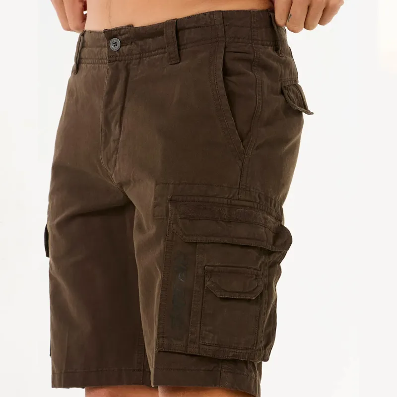 Rip Curl Trail Cargo Walkshort in Coffee-3