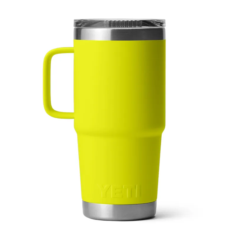 Yeti Rambler 20oz Travel Mug in Firefly Yellow-2