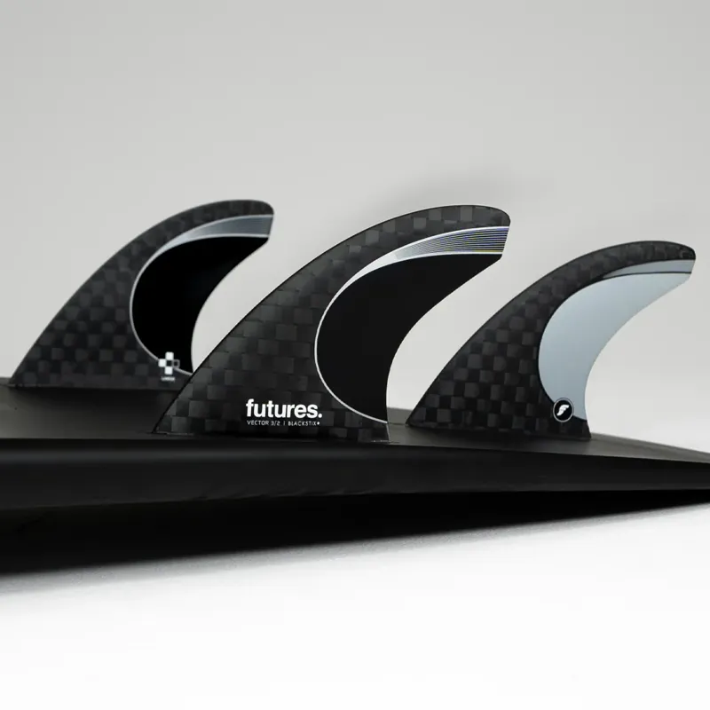 Futures Fins Vector 3/2 Blackstix Large Tri Fin Set-2
