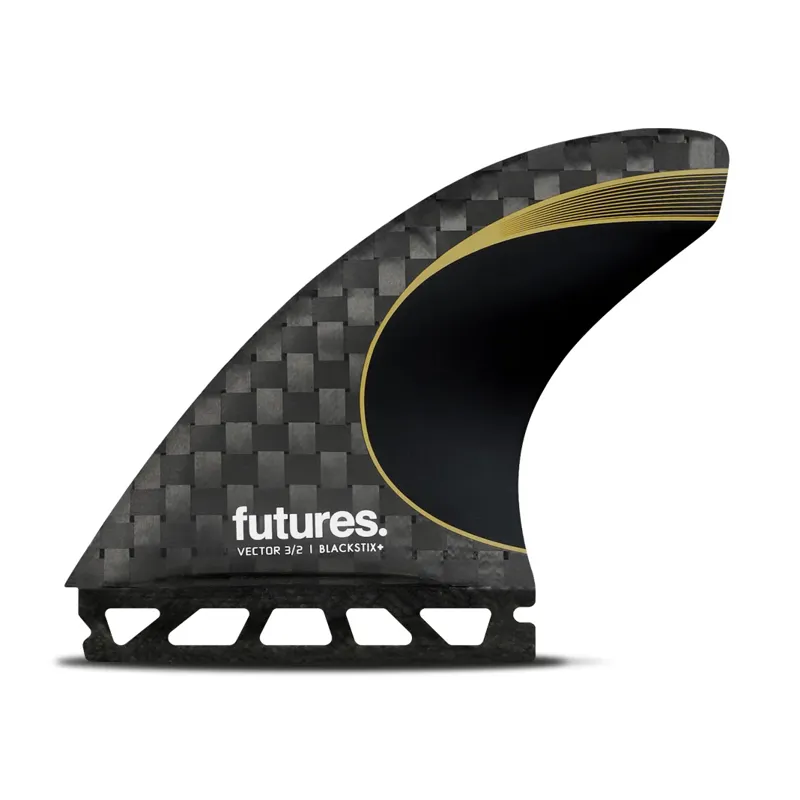Futures Fins Vector 3/2 Blackstix Medium Tri Fin Set