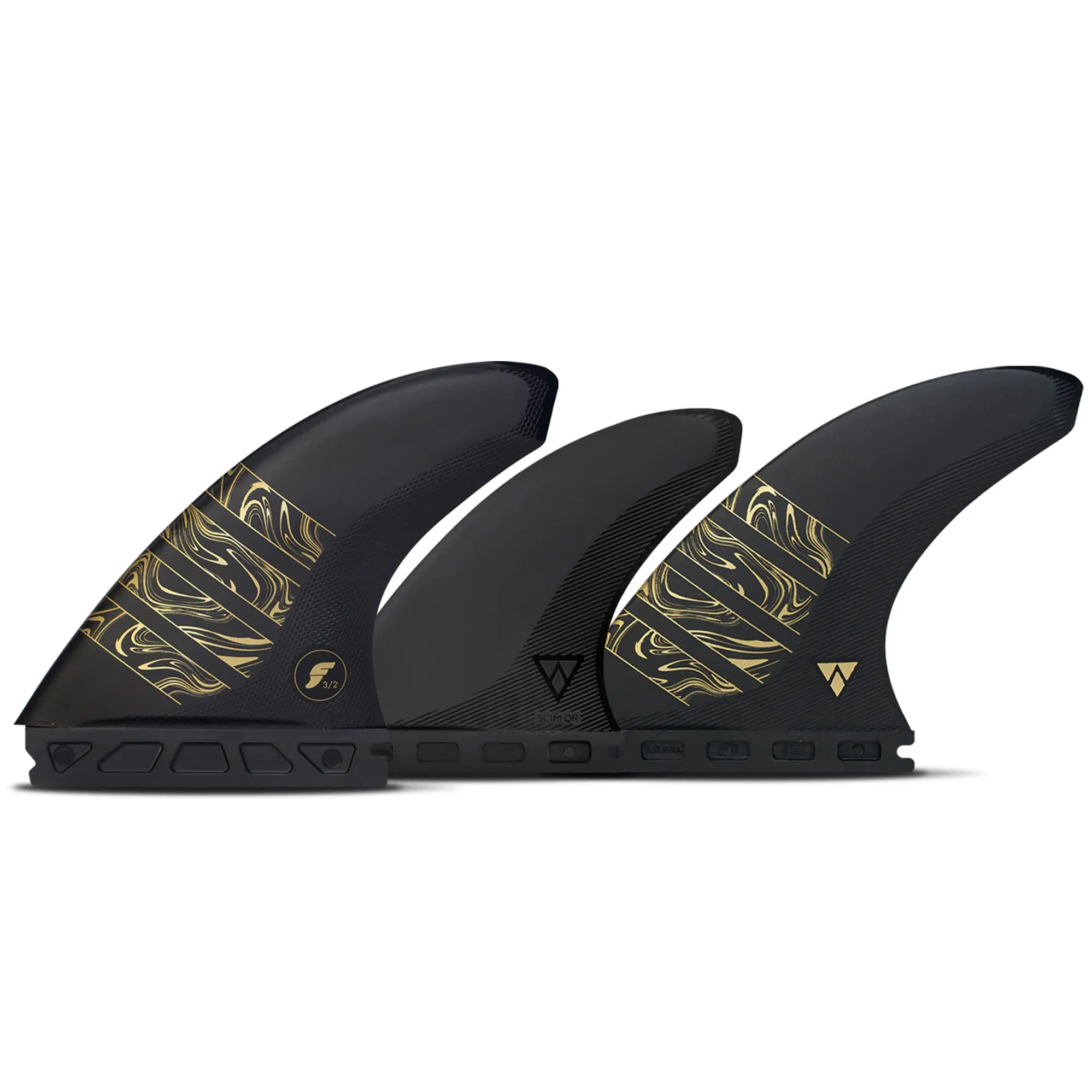 Fin Designs Futures Fins Vector 3/2 Alpha Medium Tri/Quad Fin Set