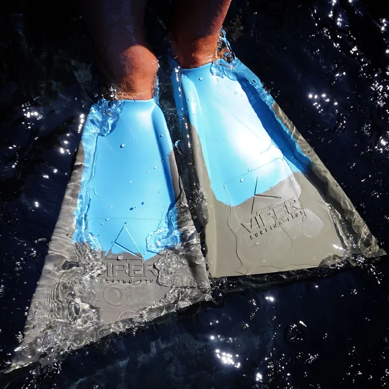 Mike Stewart Viper Delta Bodyboard Fins in Icon Blue-1