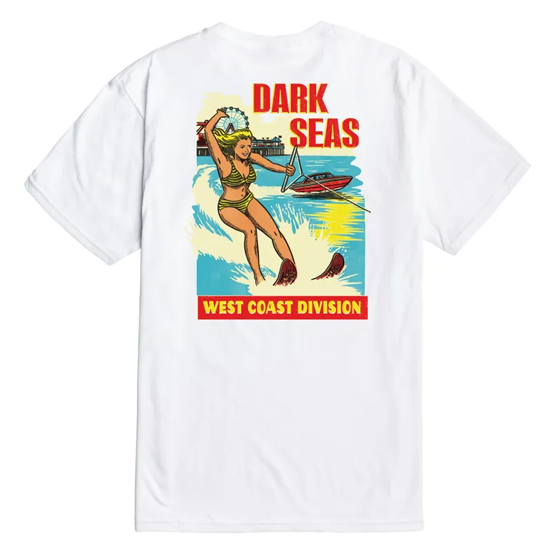 Dark Seas West Coast Water Decal Tee in White