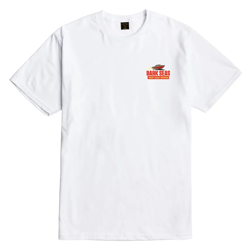 Dark Seas West Coast Water Decal Tee in White-1