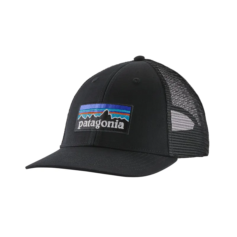 Patagonia P-6 Logo LoPro Trucker Cap in Black