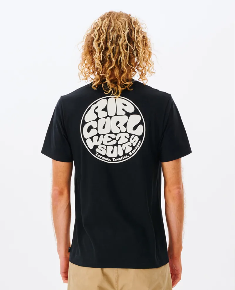 Rip Curl Wetsuit Icon Tee in Black-1