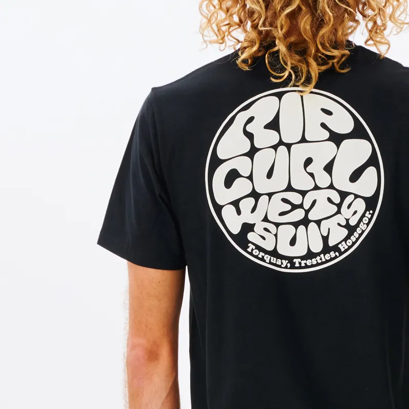 Rip Curl Wetsuit Icon Tee in Black-2