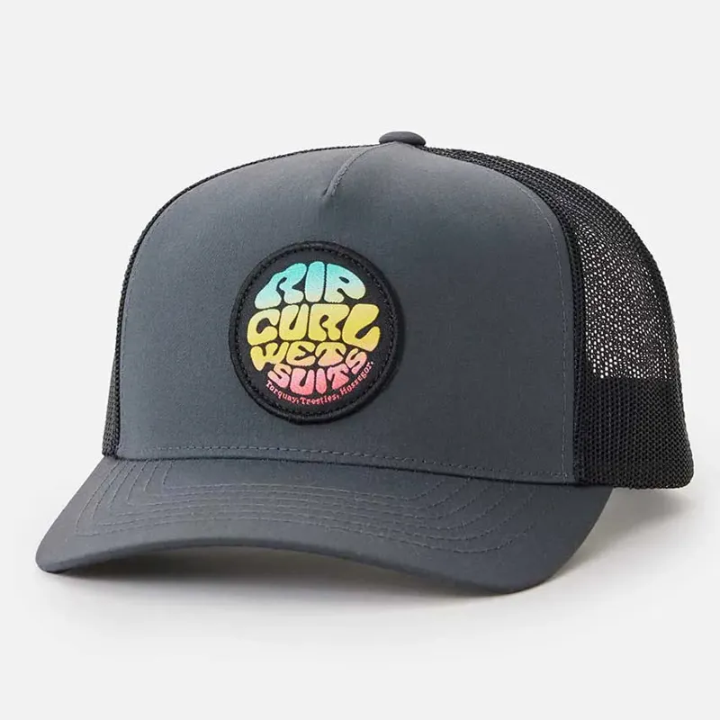Rip Curl Wetsuit Icon Trucker Cap in Washed Black
