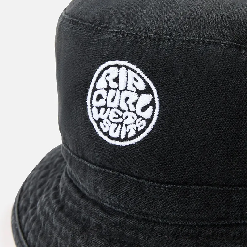 Rip Curl Wetty Icon Bucket Hat in Black-3