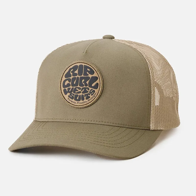 Rip Curl Wetsuit Icon Trucker Cap in Dusty Olive