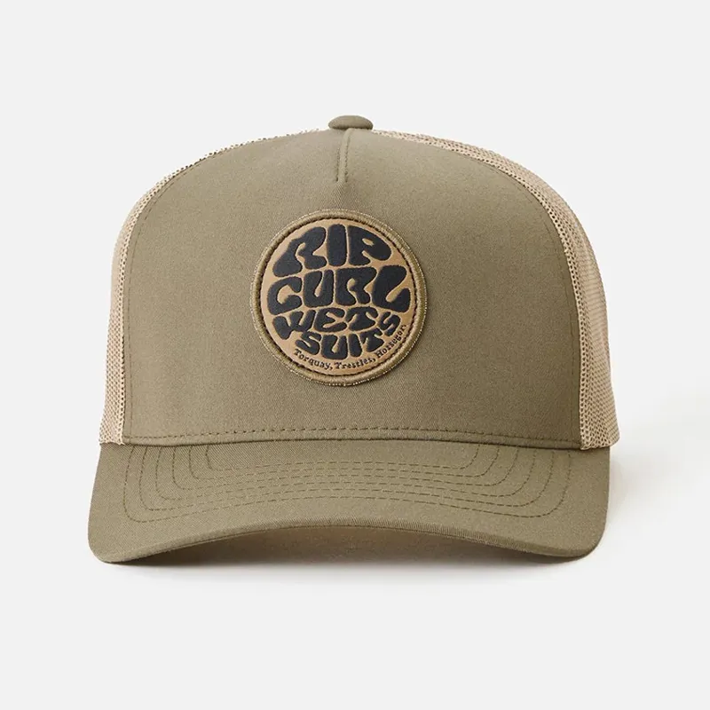 Rip Curl Wetsuit Icon Trucker Cap in Dusty Olive-1