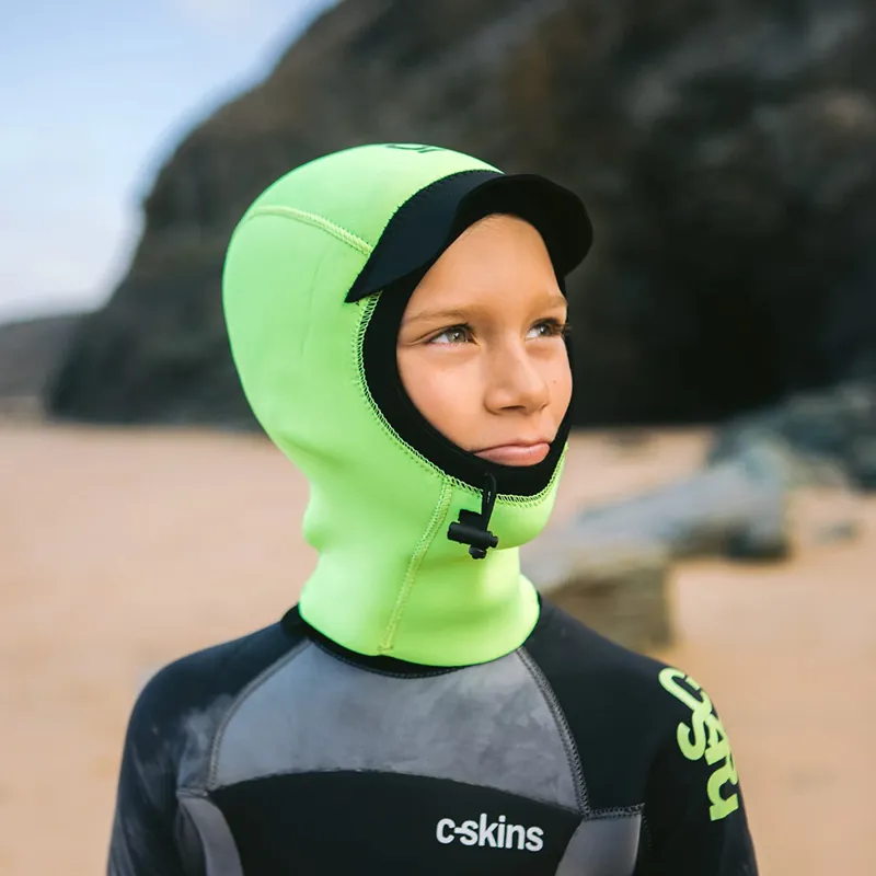 C-Skins Junior Wired 2mm Hood in Yellow-1