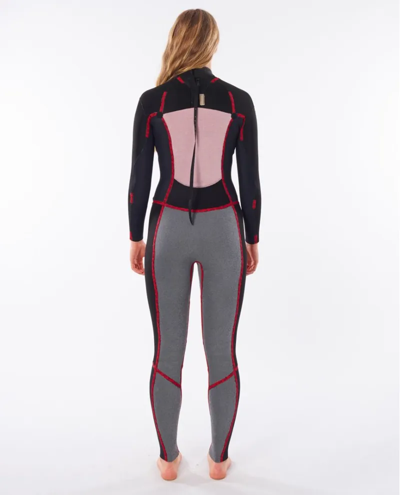 Rip Curl Womens Dawn Patrol 5-3mm Back Zip Wetsuit in Black-3
