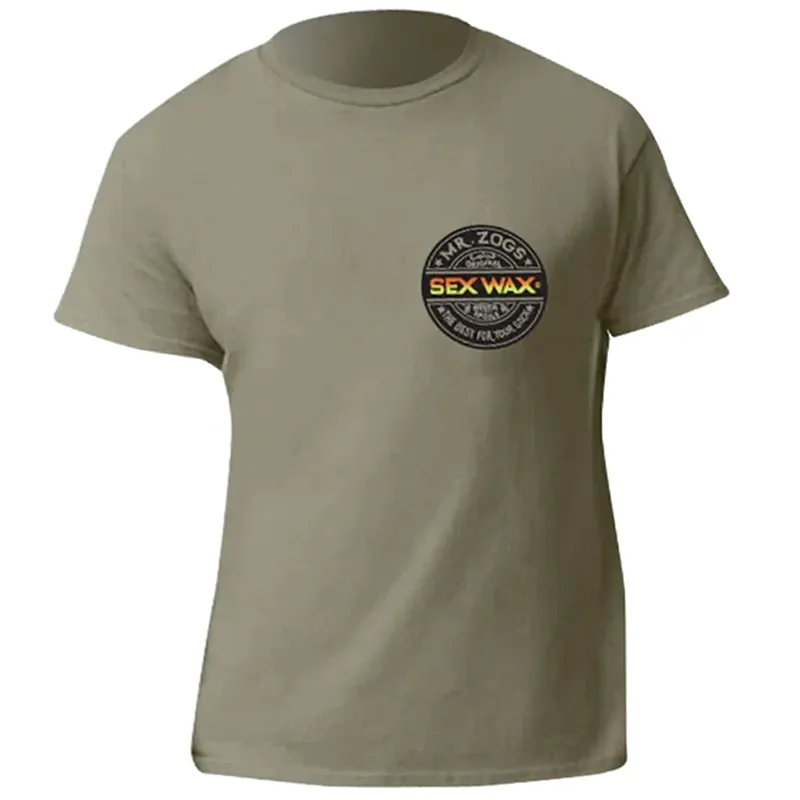 Sexwax Orange Word Fade Tee in Prairie Dust-1